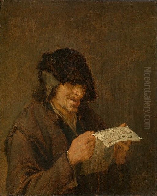 Singing Man Oil Painting by Adriaen van Ostade