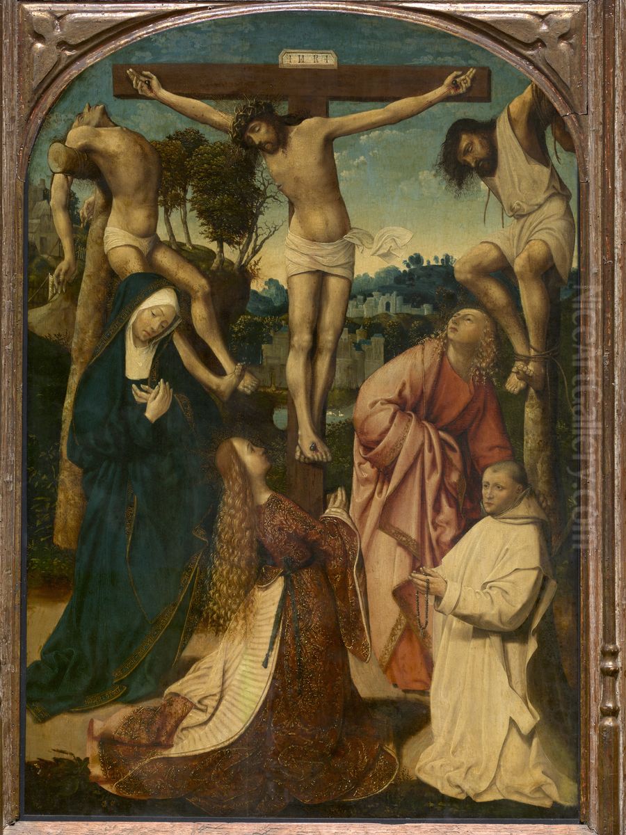 Crucifixion Oil Painting by Jacob Cornelisz Van Oostsanen