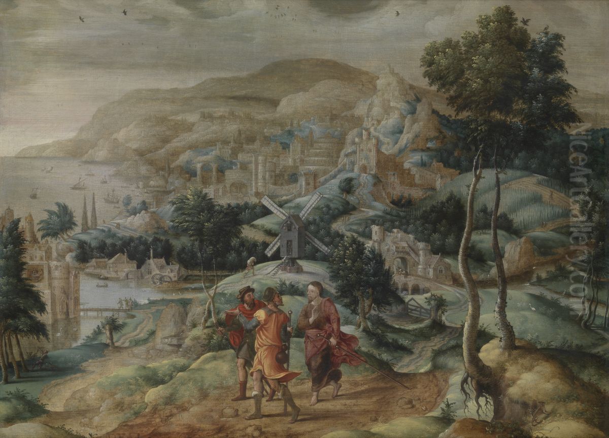 The Journey to Emmaus Oil Painting by Lucas Gassel