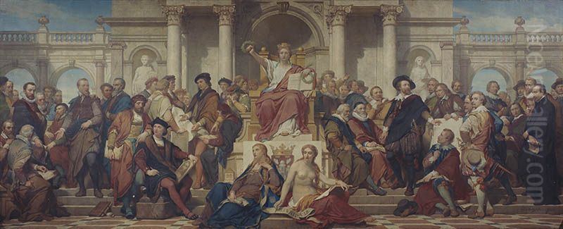 painters and master builders Oil Painting by Nicaise de Keyser