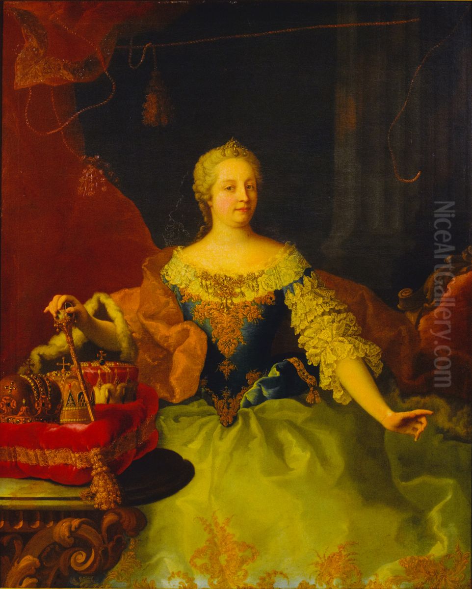 Portrait of Maria Theresa (1717-1780) Oil Painting by Martin Van Meytens