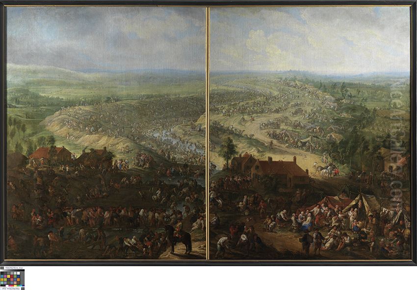 Het graven van de Gentse vaart Oil Painting by Jan Anton Garemyn