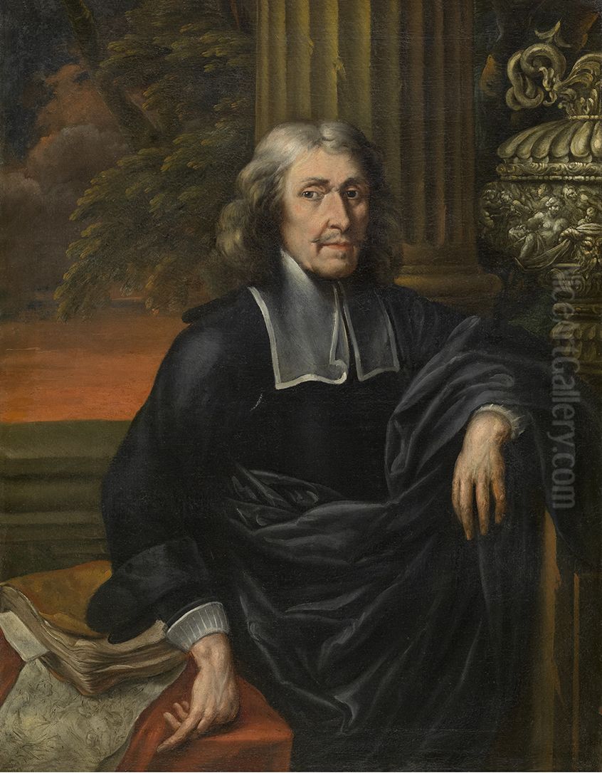 Portret van David Herregouts Oil Painting by Jan Baptist Herregouts