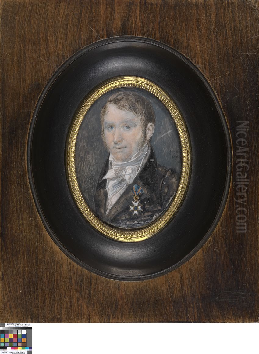 Zelfportret Oil Painting by Joseph Dionysius Odevaere