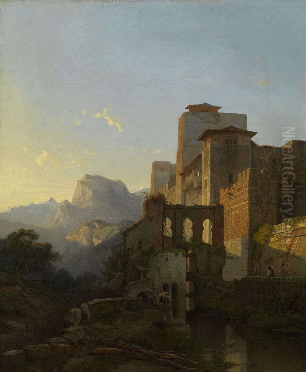 Landscape at Ugijar (Southern Spain) Oil Painting by Francois Bossuet
