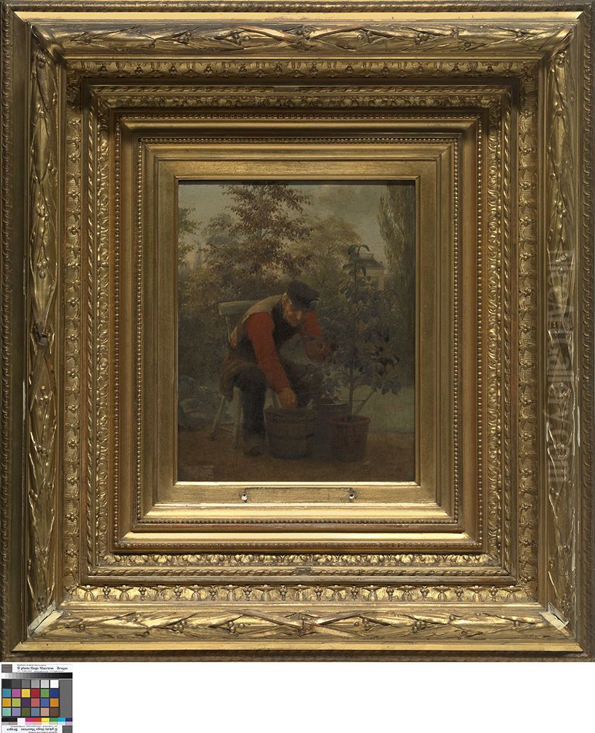 De tuinman Oil Painting by Francois Antoine de Bruycker