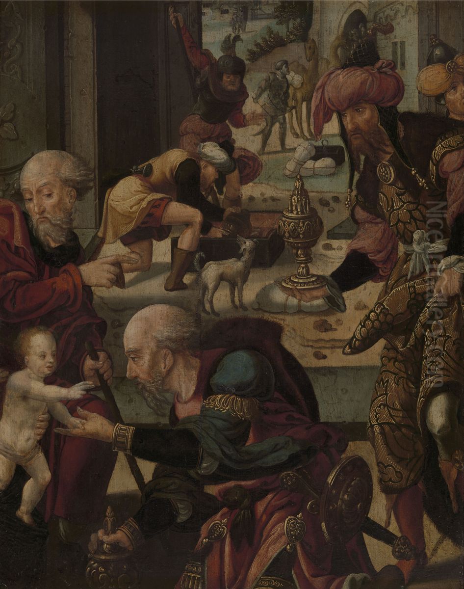 The adoration Oil Painting by Pieter Coecke Van Aelst