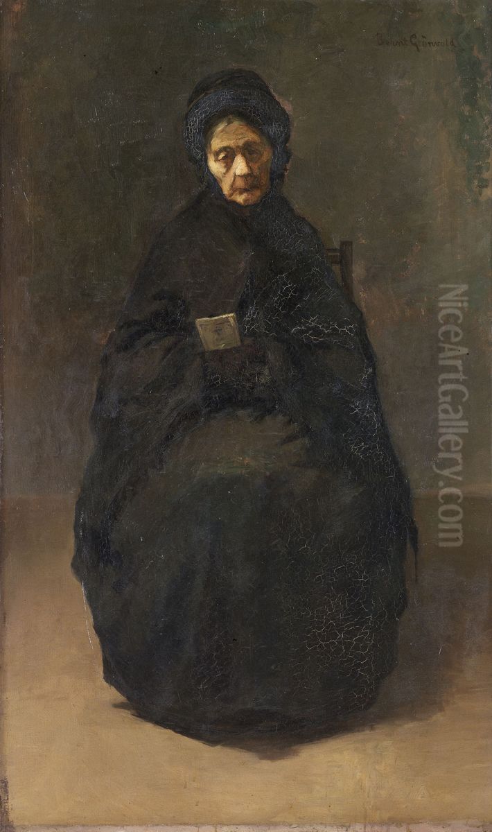 A Pious Person Oil Painting by Bernt Gronvold