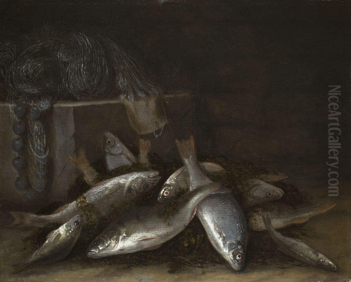 Still Life with Fish Oil Painting by Jacob Gillig