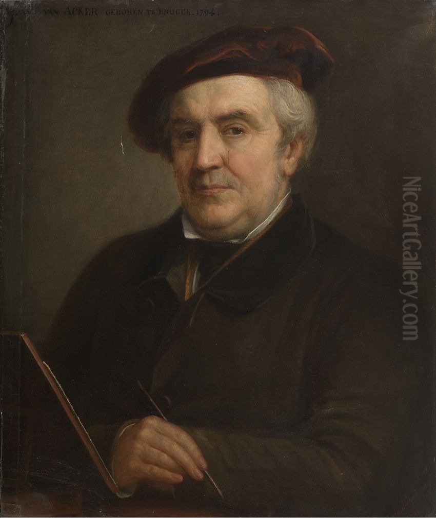 Portret van Johannes Van Acker Oil Painting by Charles Picque