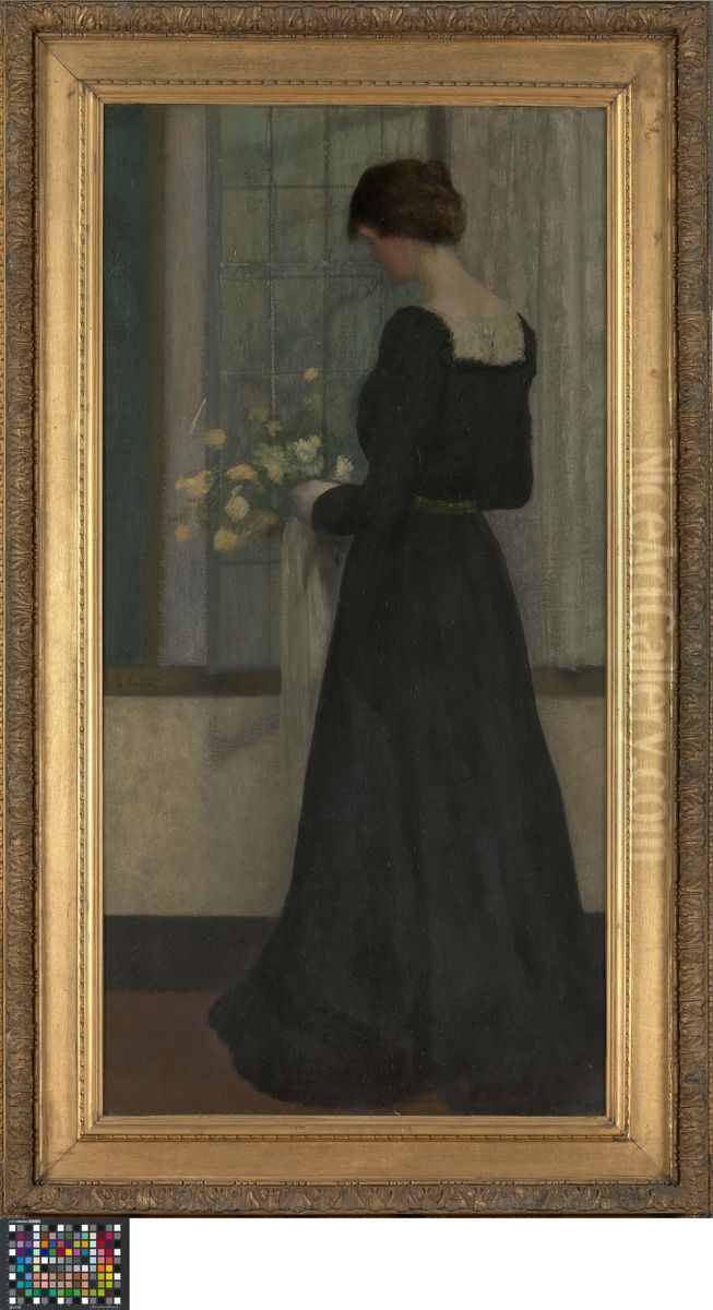 The Bouquet Oil Painting by Georg Sauter