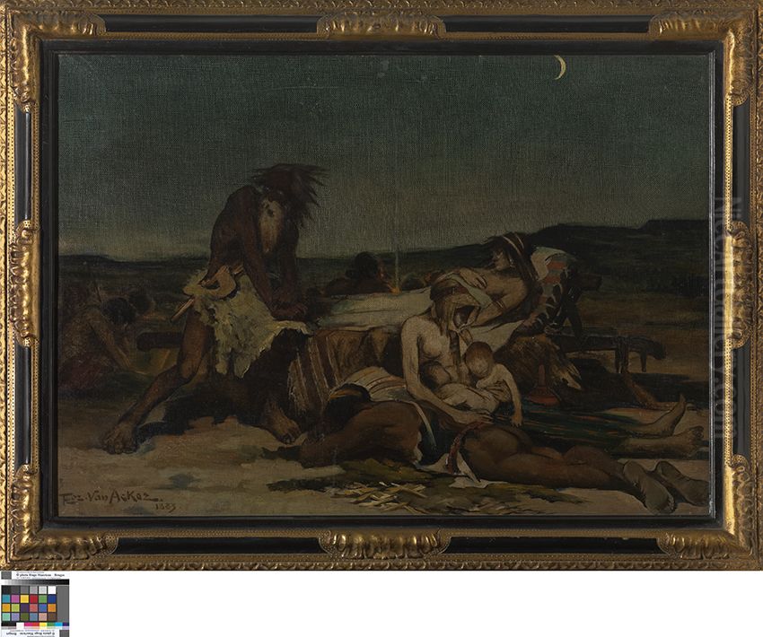 De wroeging van Kain Oil Painting by Florimond Van Acker