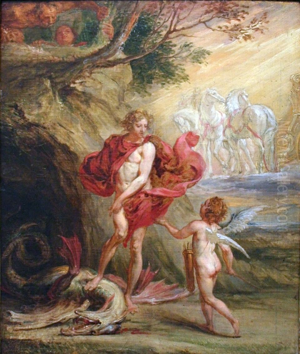 Apollo and the Python Oil Painting by Jan Boeckhorst