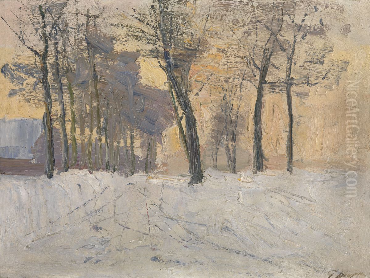 Winter Landscape (sketch) Oil Painting by Georges Buysse