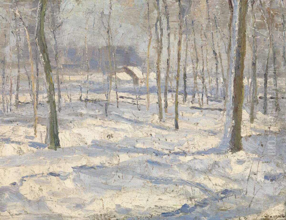 Winter Landscape (sketch) Oil Painting by Georges Buysse