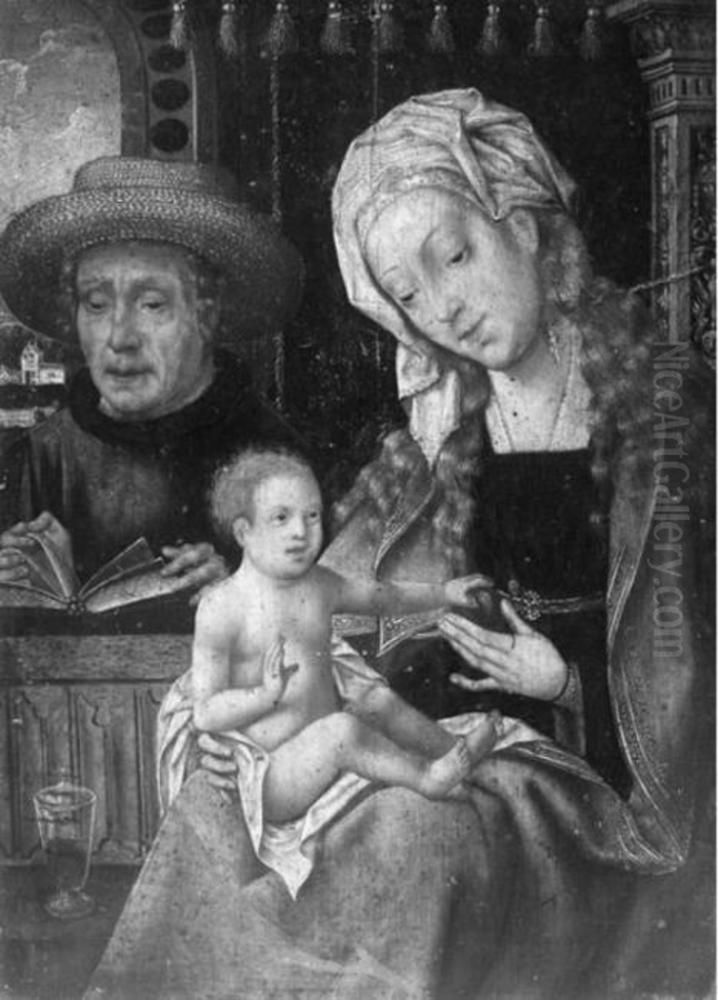 The Holy Family (Ghent) Oil Painting by Joos Van Cleve