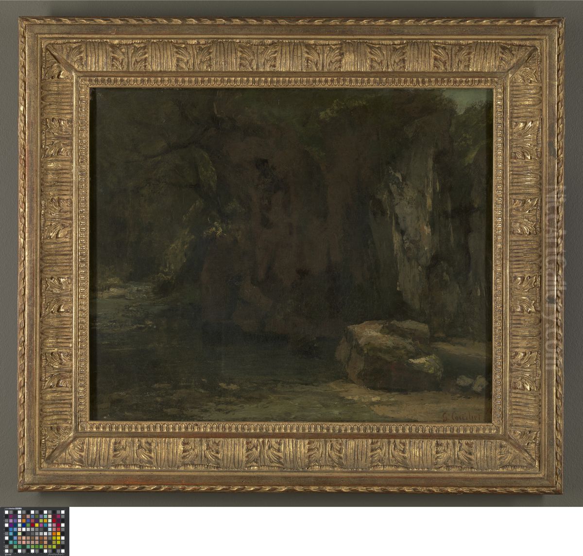 The Cliffs of the Loue Oil Painting by Gustave Courbet