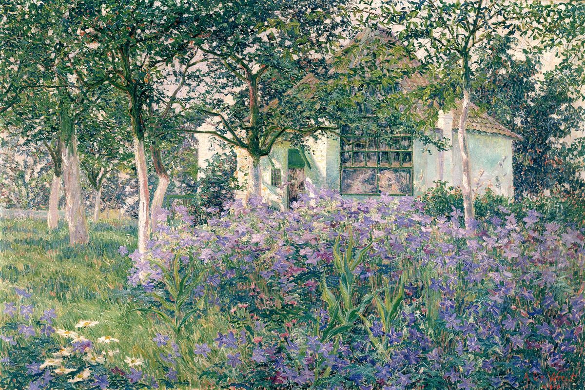 Mijn atelier in juni Oil Painting by Anna de Weert