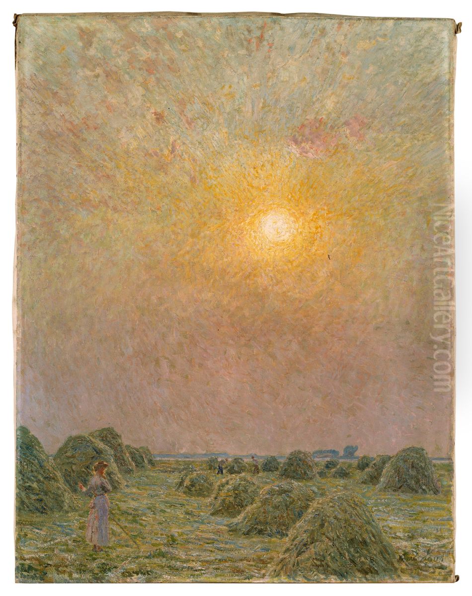 Sunset Oil Painting by Emile Claus