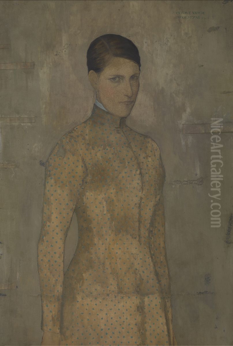 Portrait of Prudence De Schepper, the Artist's Wife Oil Painting by Gustave Van De Woestijne