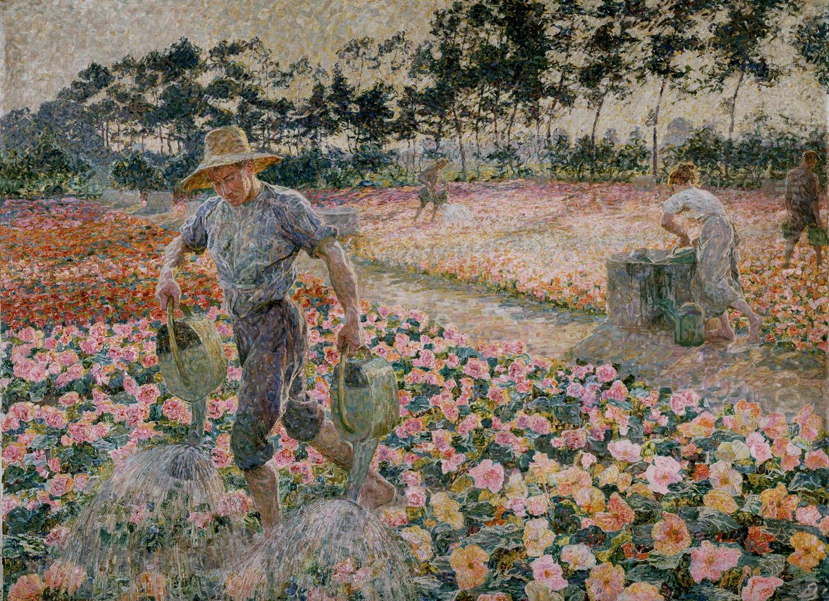 The Begonias (The Gardener) Oil Painting by Jenny Montigny