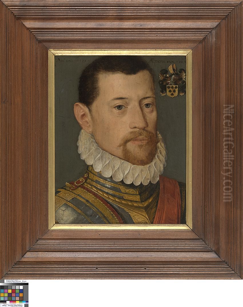 Portret van een lid van de familie Budsin Oil Painting by Pieter Pourbus