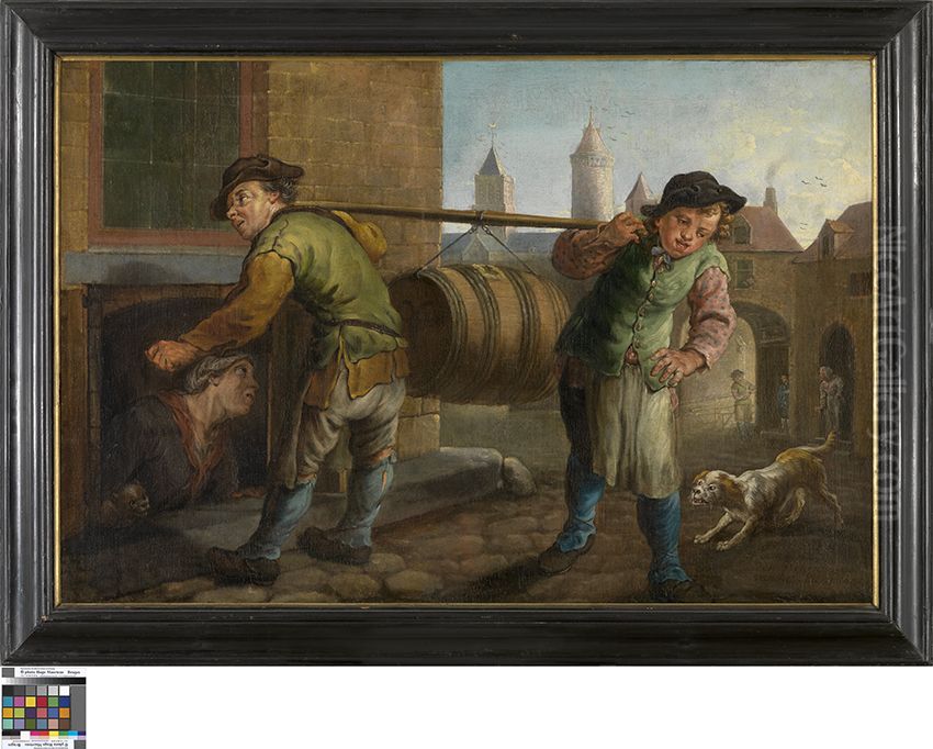 Tonnendragers Oil Painting by Jan Anton Garemyn