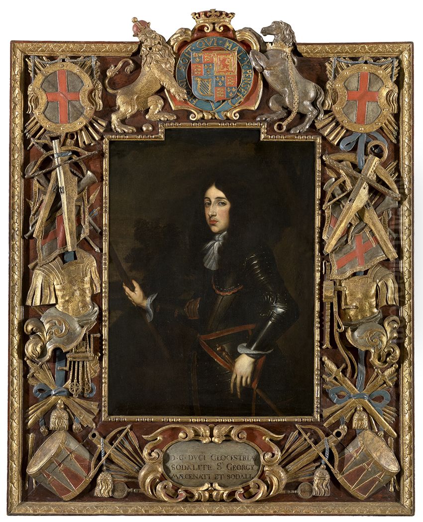 Portret van Henry Stuart, hertog van Gloucester Oil Painting by Jan Boeckhorst