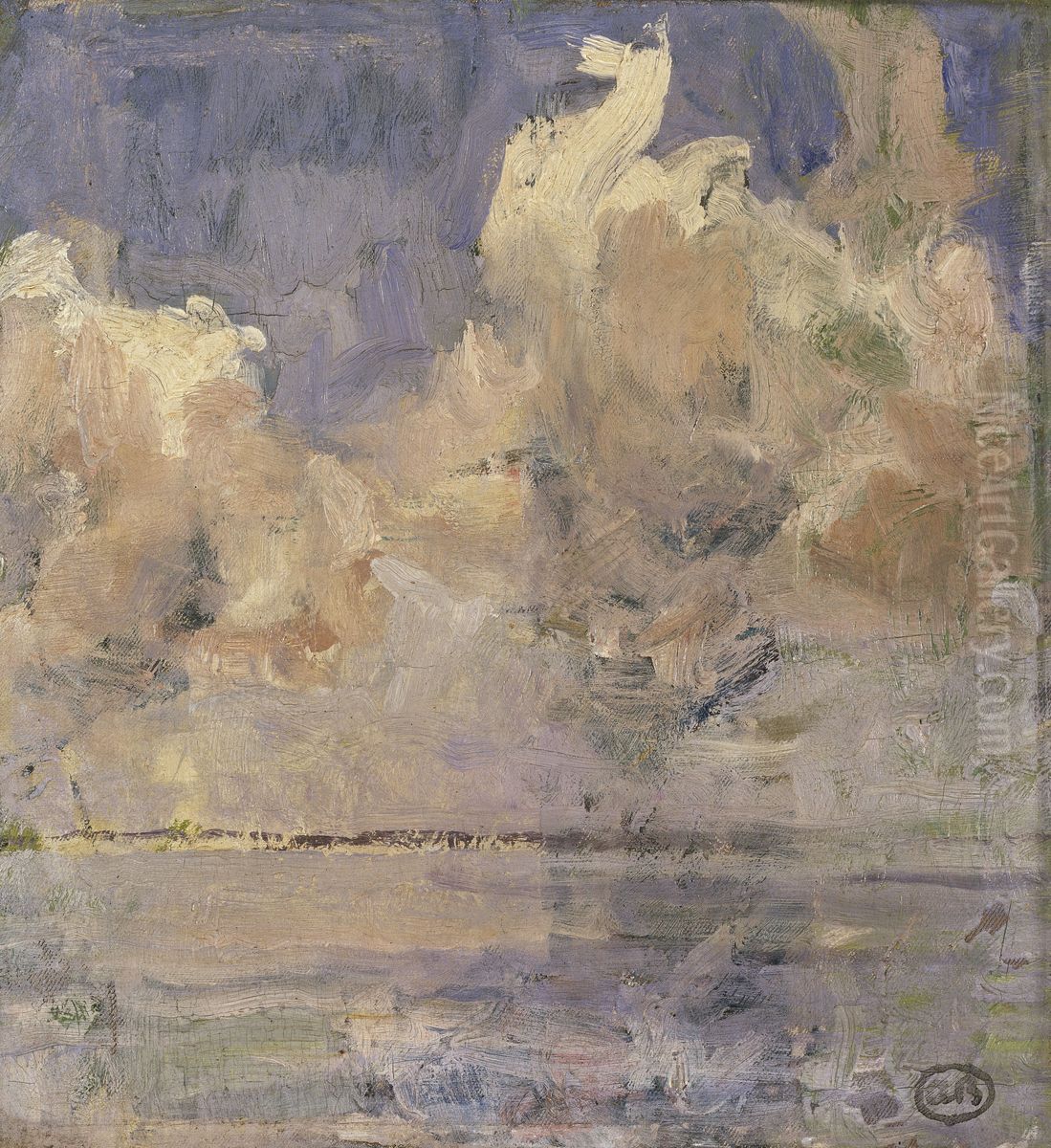 Nuages au-dessus de la mer Oil Painting by Albert Baertsoen