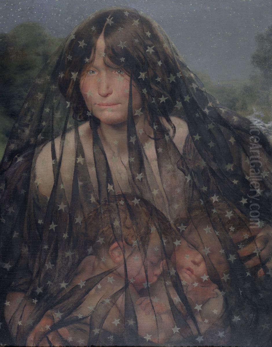 Allegory of Night Oil Painting by Leon Frederic