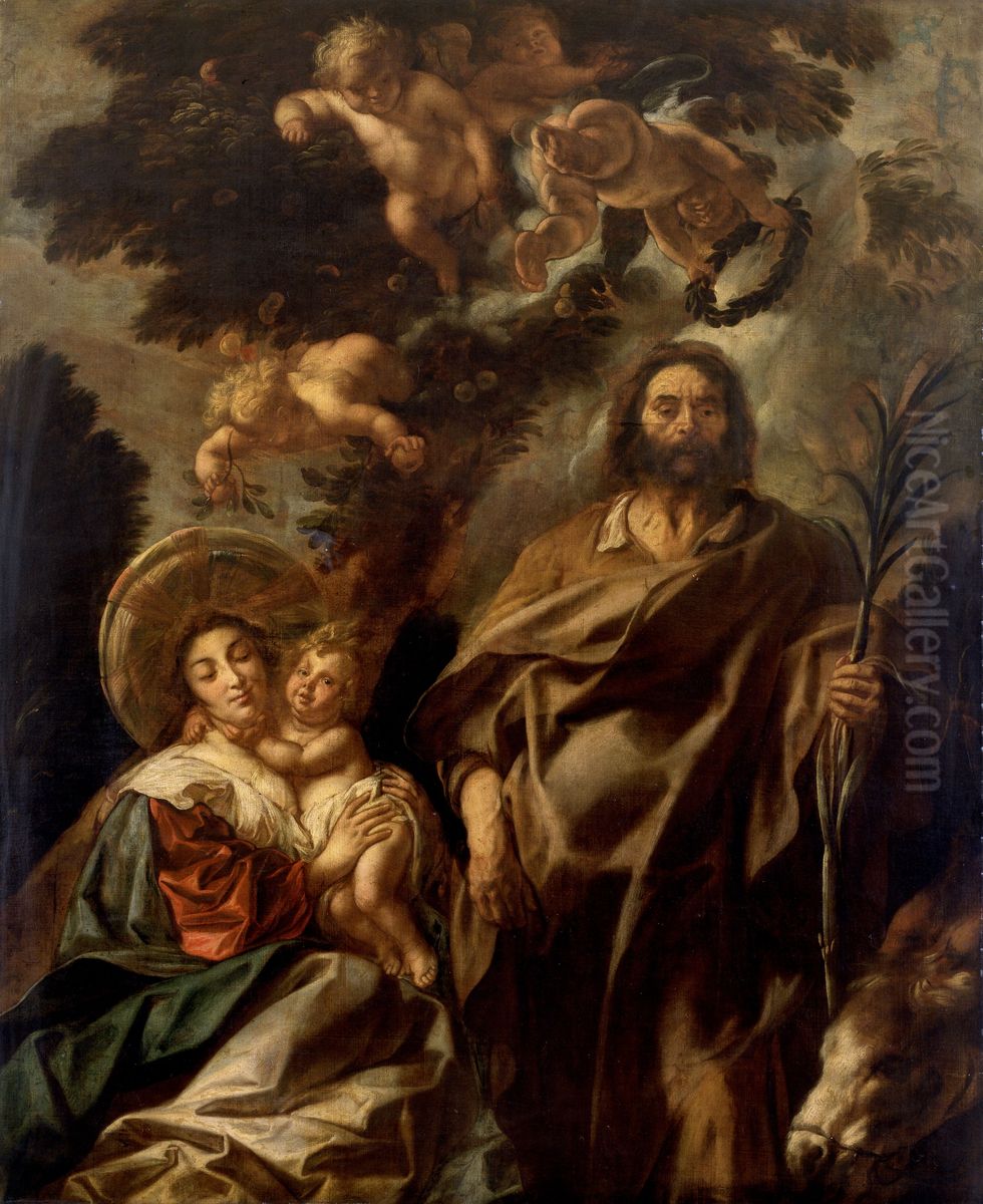 Rest during the flight to Egypt Oil Painting by Jacob Jordaens
