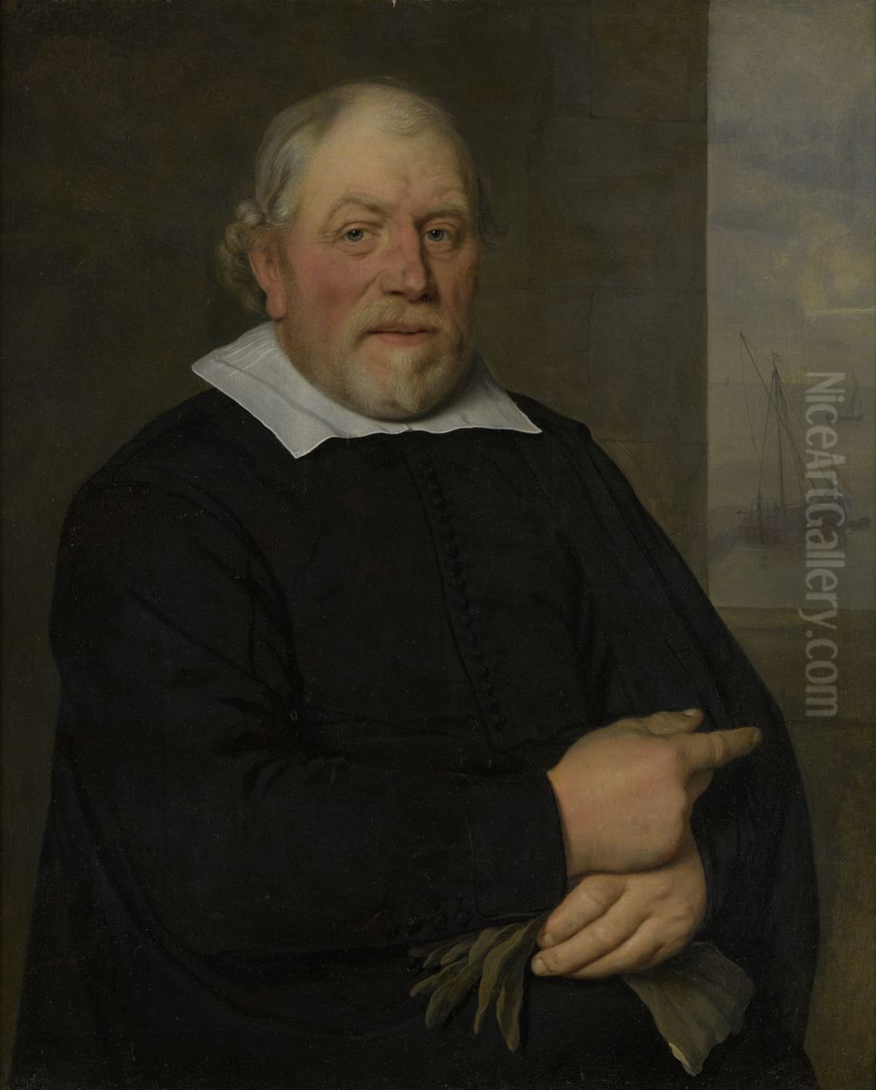 Portrait of a Ship-owner Oil Painting by Bartholomeus Van Der Helst