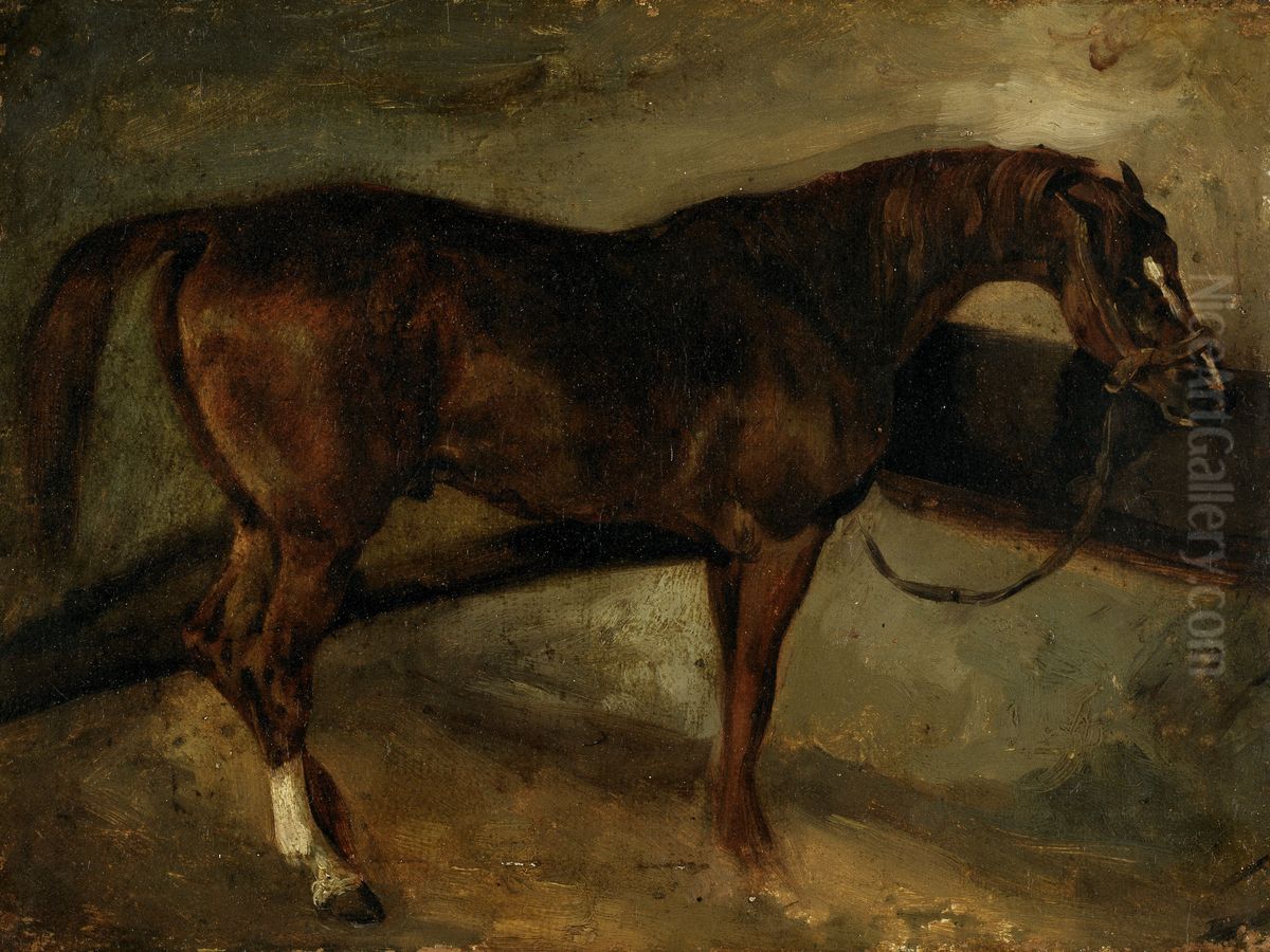 Brown Horse Oil Painting by Theodore Gericault