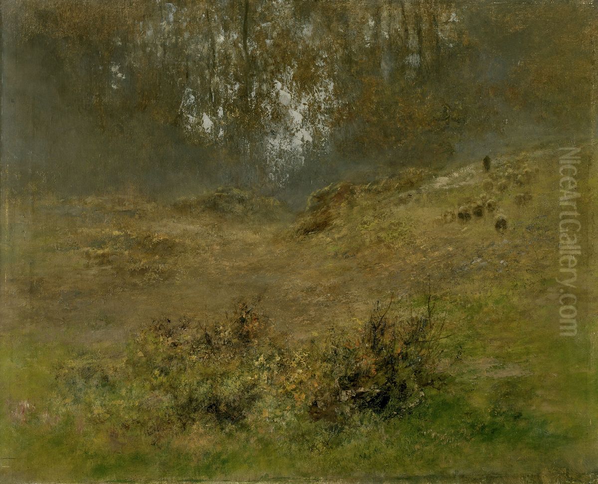 Landscape with Sheep Oil Painting by Xavier De Cock