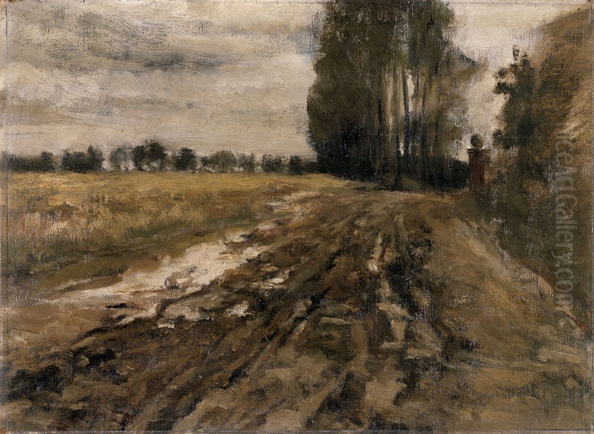 Country Road after the Rain Oil Painting by Jacques de Lalaing