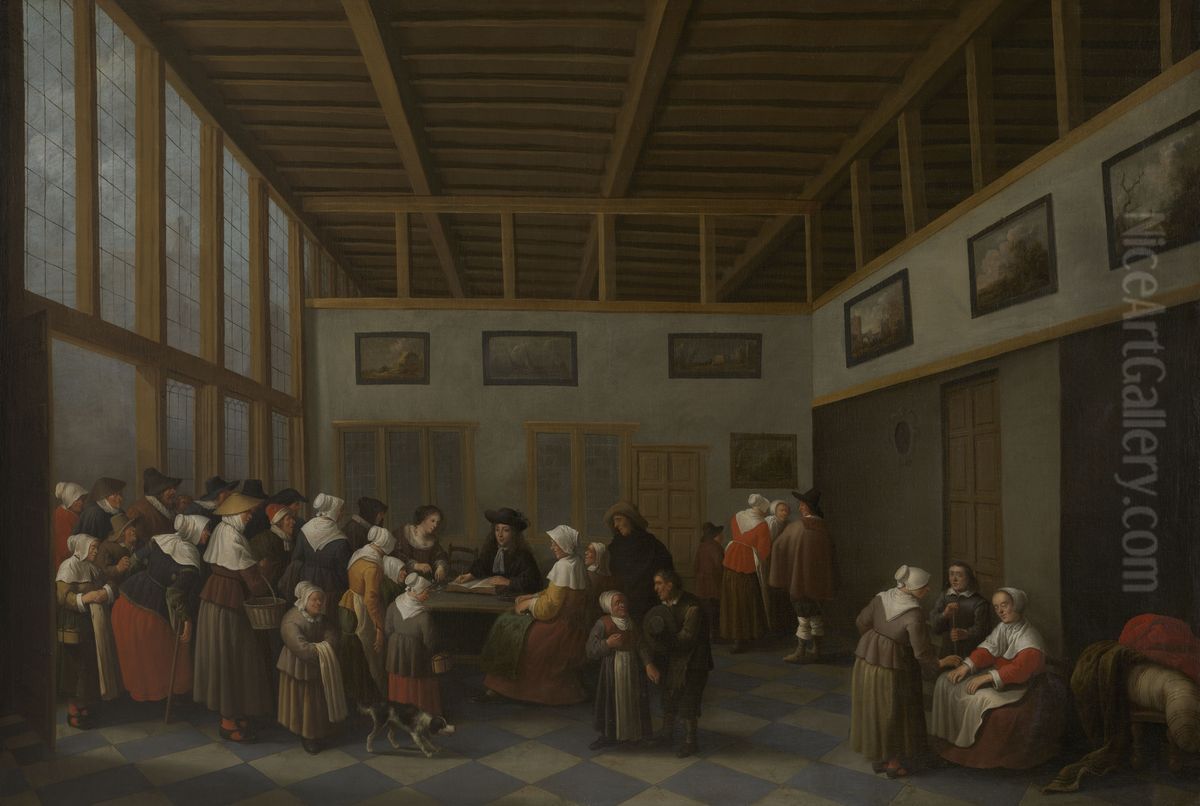 The Distribution to the Poor Oil Painting by Joost Cornelisz Droochsloot