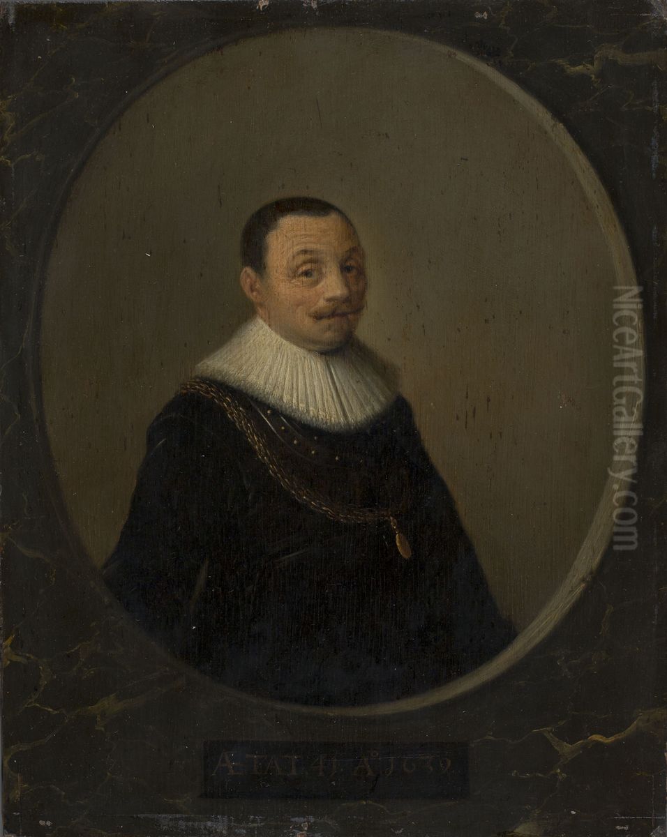 Portrait of Maarten Harpertsz. Tromp (1598-1653) Oil Painting by Hendrik Gerritsz Pot