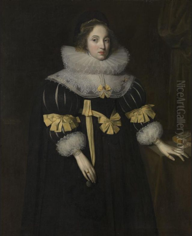 Portrait of Lady Anne Rushout Oil Painting by Marcus Gheeraerts the Younger