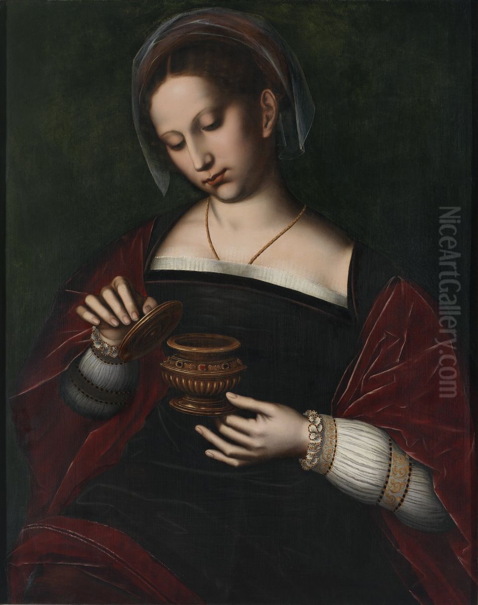 Saint Mary Magdalene with ointment jar Oil Painting by Ambrosius Benson