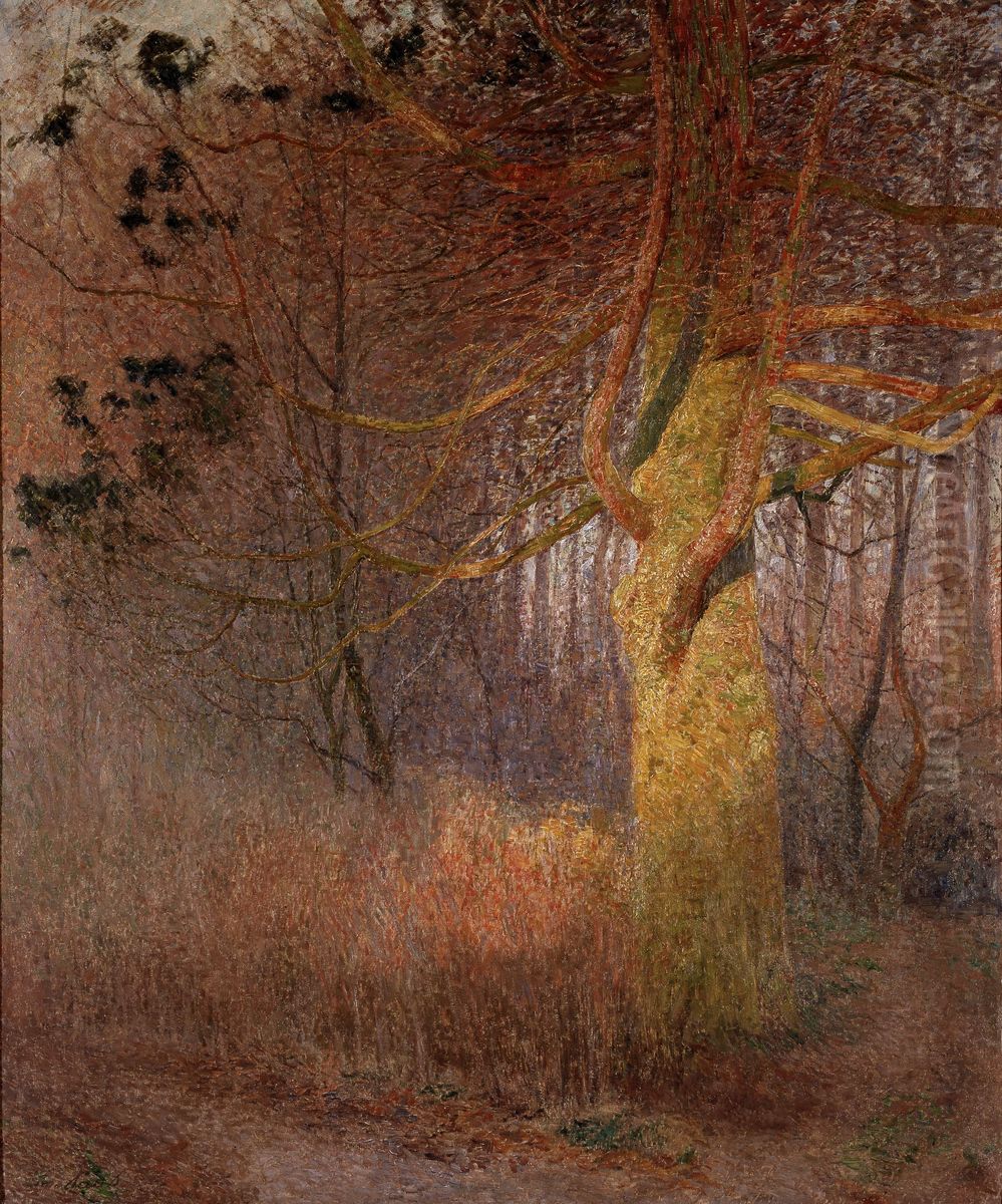 Tree in the Sun Oil Painting by Emile Claus