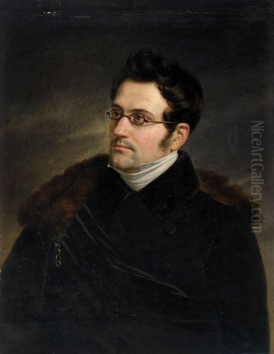 Portrait of Maximiliaan Macharius Van Aelbroeck, Councillor at the Court of Appeal in Ghent Oil Painting by Charles Picque