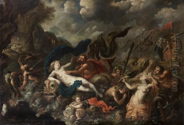 Neptune Et Amphitrite Oil Painting by Pauwel Casteels