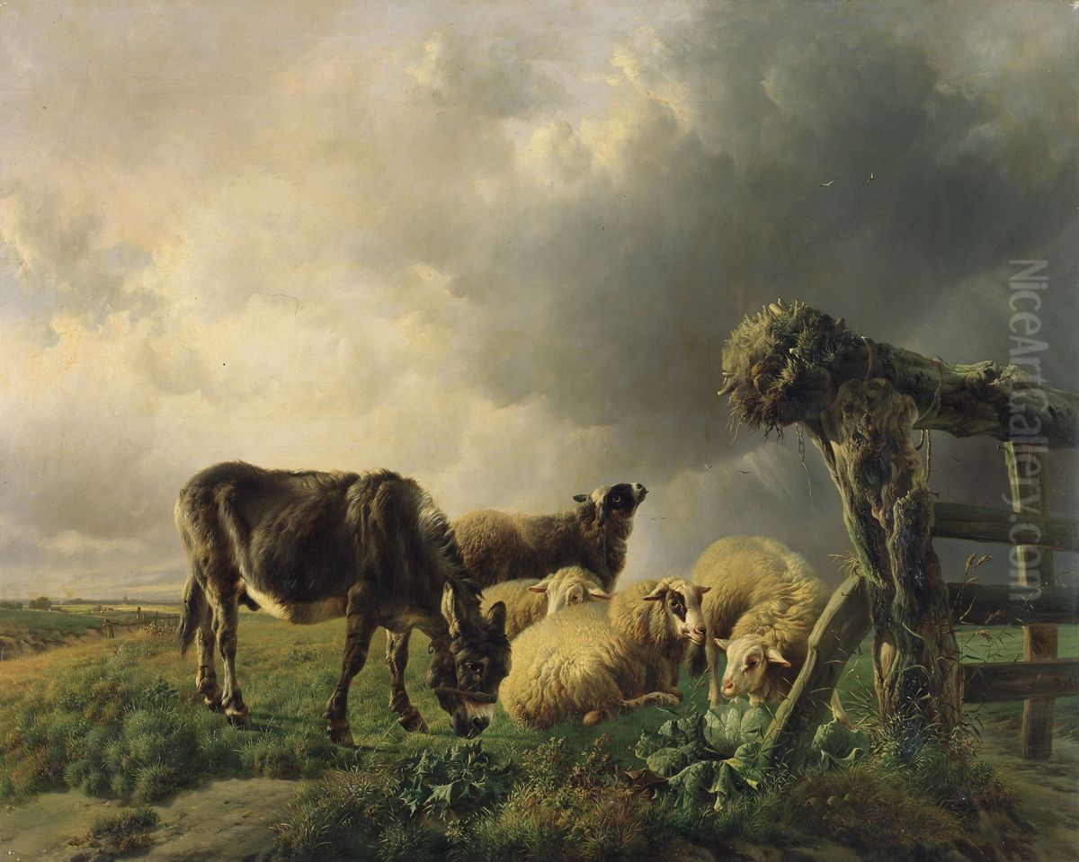 Before the Storm Oil Painting by Louis Marie Dominique Romain Robbe