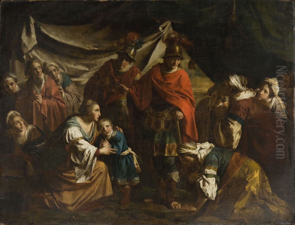 The Family of Darius before Alexander Oil Painting by Pieter Jozef Verhaghen