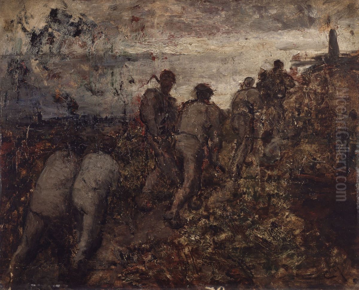 Calvary Oil Painting by Constantin Meunier