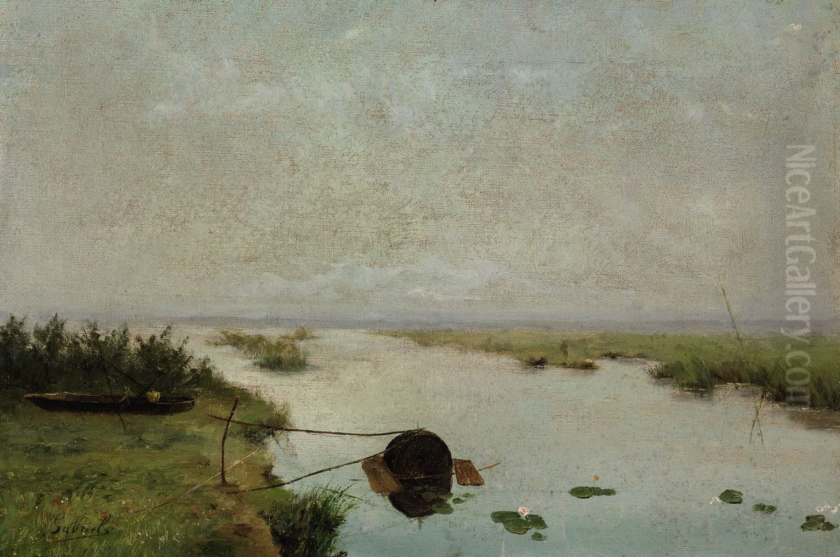 The Zwijnsleger near Grafhorst (Overijssel) Oil Painting by Paul Joseph Constantine Gabriel