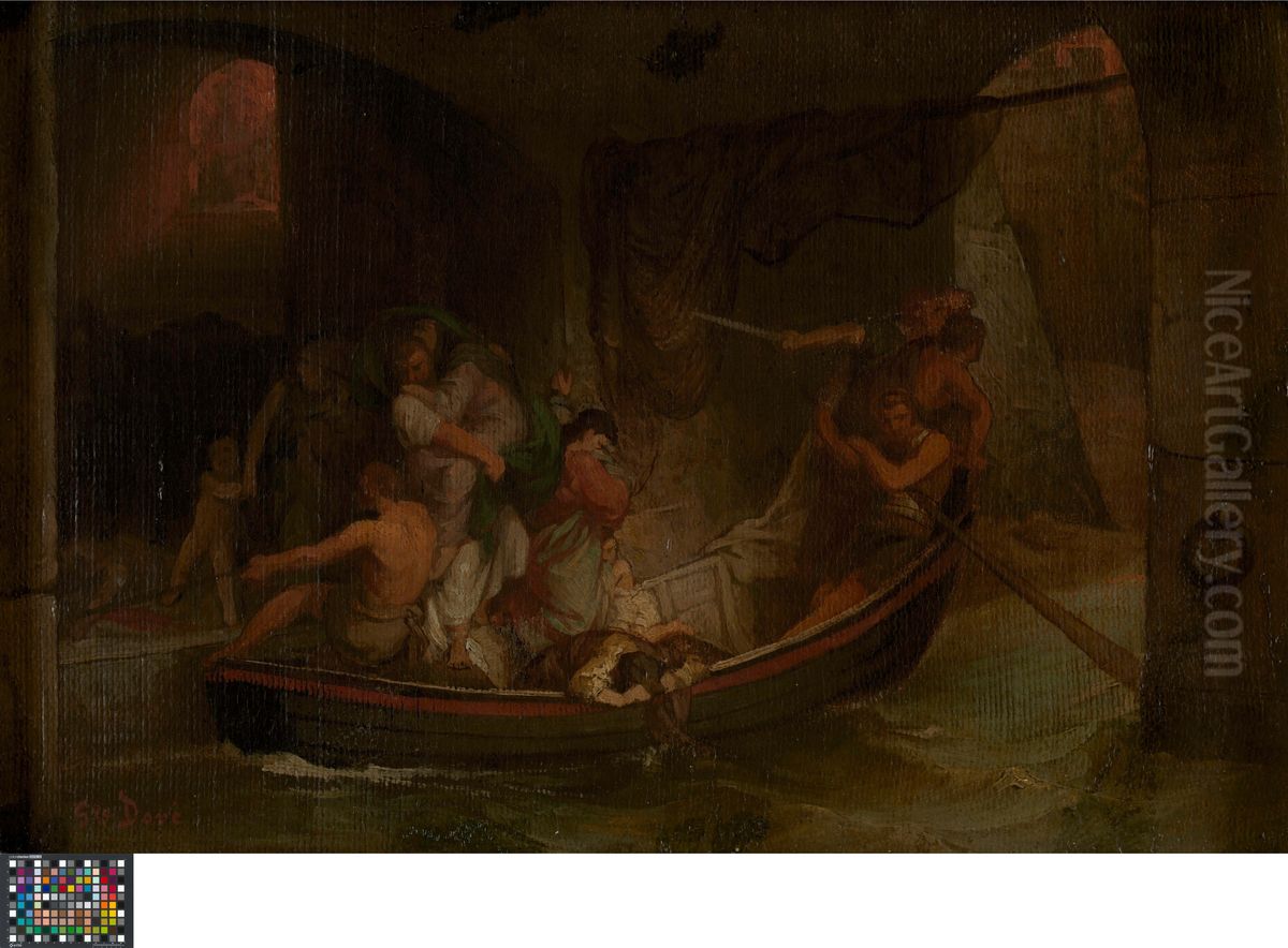 Fire of Rome Oil Painting by Gustave Dore