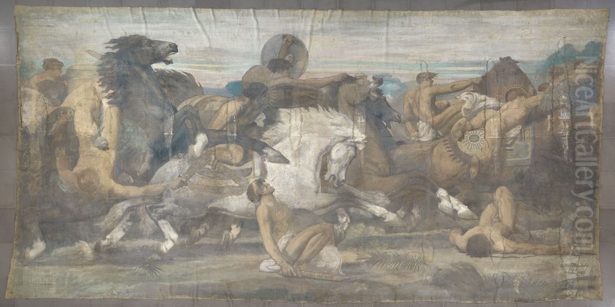 The Human Struggle Oil Painting by Constant Montald