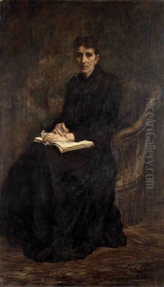 The Artist's Mother Oil Painting by Cecile Douard