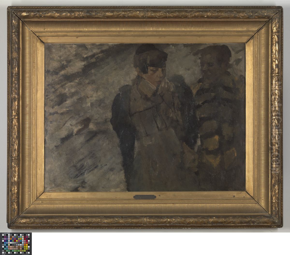 Winter (Girls in the Snow) Oil Painting by George Hendrik Breitner